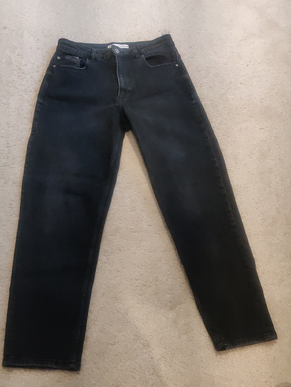 Zara Vintage Women's Straight Jeans in Black Wash